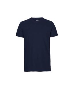 Men`S Fit T-Shirt Organisch Katoen Navy Maat L
