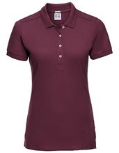 Picture of Dames Stretch polo van Russel Burgundy