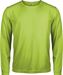 Lime groene Sport T-shirts lange mouw