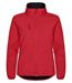 Rode Dames Softshell jacks gerecycled polyesther